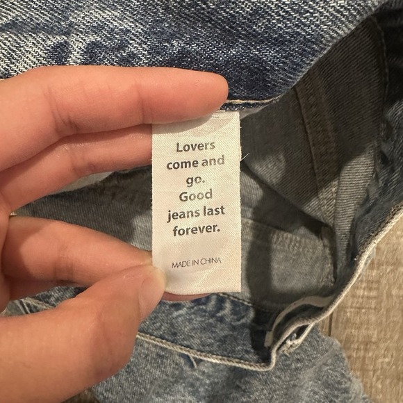 Pacsun Women High Rise‎ Straight Blue Denim Jeans Size 30 Light Wash Buttons - Picture 11 of 13